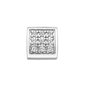 Elements Essenziali Quadrato in Oro Bianco e Diamanti da 0,04 ct