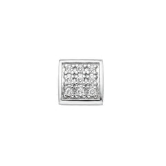 Essential Elements Square in White Gold and 0.04 ct Diamonds