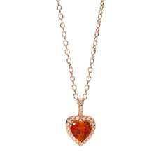Collana Bronzallure Cuore Rosso E Zirconi WSBZ00875RUC