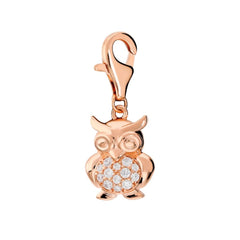 Bronzallure LUCKY CHARM - Ciondolo Gufo con Pavé di Cubic Zirconia WSBZ02676.OWL