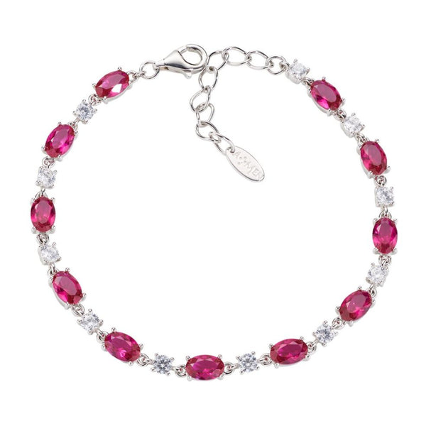 Bracciale Stardust Tennis Con Zirconi Bianchi E Rossi BT2OVBRBZ16