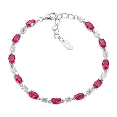 Bracciale Stardust Tennis Con Zirconi Bianchi E Rossi BT2OVBRBZ16