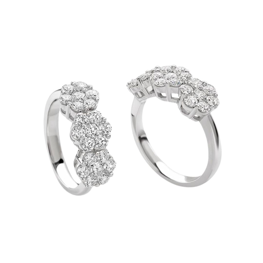 Giorgio Visconti Trilogy Ring in Gold and Diamonds
