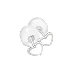 Stroili Heart Lobe Bon Ton White Gold 9 KT Earrings 1401695