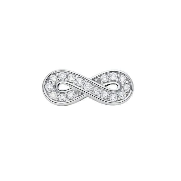 Charm Elements Charm Infinito In Oro Bianco E Diamanti 0,06 ct ECF11415.006