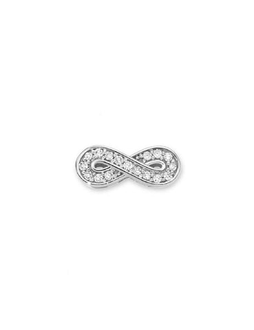 Elements Charm Infinito in Oro Bianco e Diamanti 0,06 ct