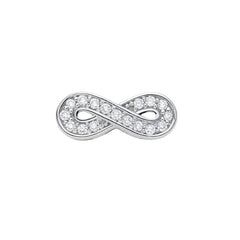 Charm Elements Charm Infinito In Oro Bianco E Diamanti 0,06 ct ECF11415.006