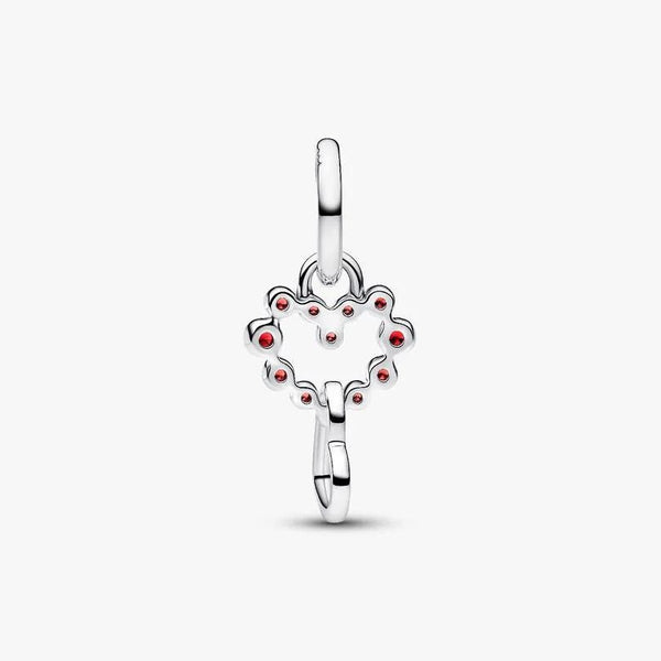 Charm Pandora Pendente Cuori Intrecciati Con Cristalli Rossi 794435C01