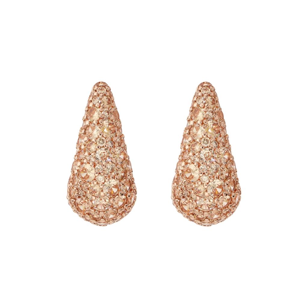 Bronzallure Teardrop Earrings with Cubic Zirconia Pavé -