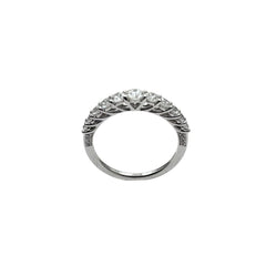 Anello Veretta Giorgio Visconti a Scalare in Oro Bianco 18 KT e Diamanti Naturali AB17053B