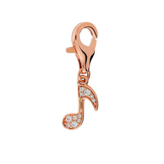 Bronzallure POP CHARM - Ciondolo Nota Musicale Singola con Pavé di Cubic Zirconia WSBZ02688.MN1