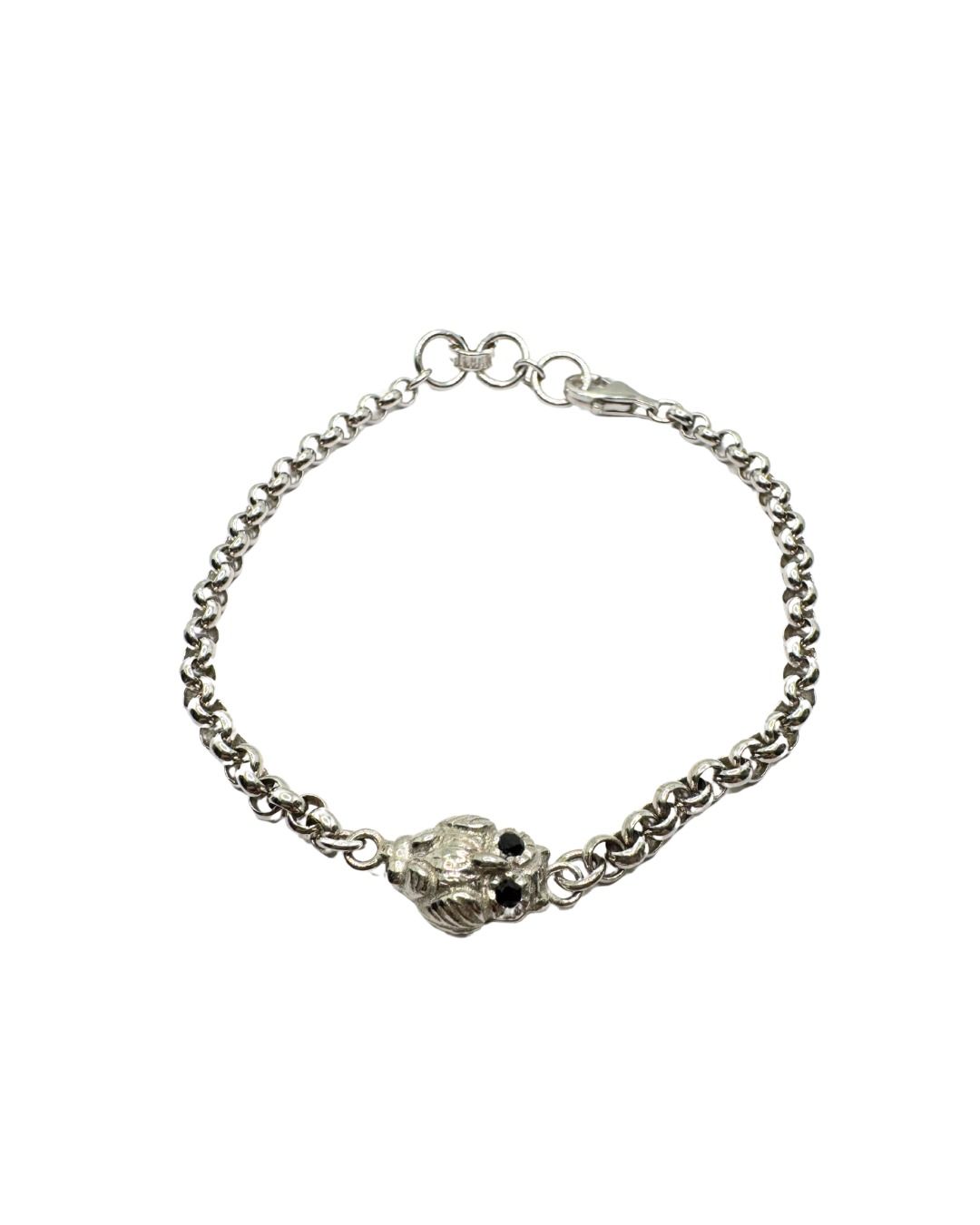 Bracciale Maria Cristina Sterling a Catena con Gufo