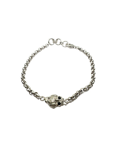 Bracciale Maria Cristina Sterling a Catena con Gufo
