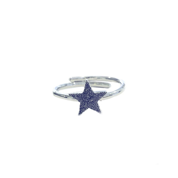 Anillo de Rebecca Jolie con estrella en plata y polvo de diamantes