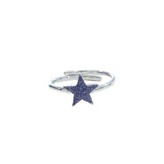 Anillo de Rebecca Jolie con estrella en plata y polvo de diamantes