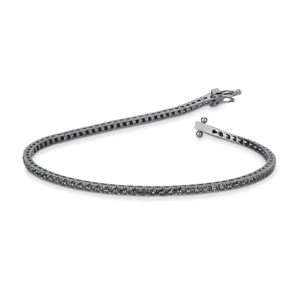 Bracciale Tennis Mirco Visconti in Oro Brunito e Diamanti Neri -