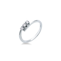 Mirco Visconti Trilogy Ring in White Gold with Diamonds