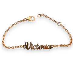 Bracciale Bimba in Oro Rosa con Nome Personalizzabile 1867