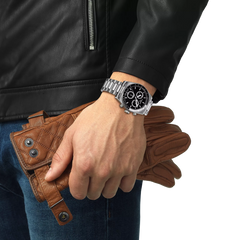 Tissot Men's Chronograph Watch PR516 with Black Dial