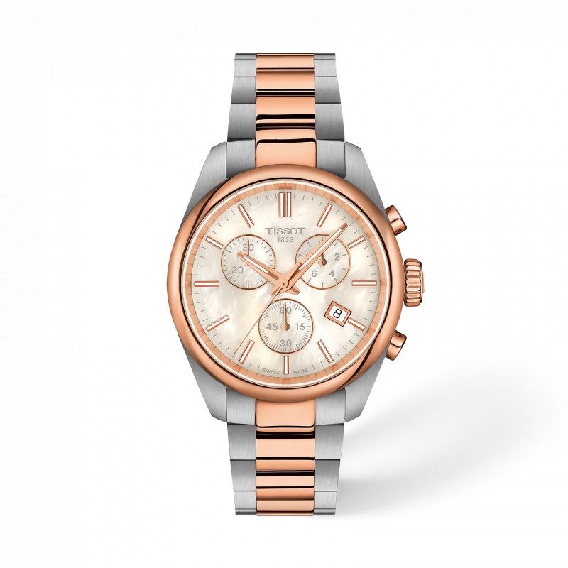 Orologio Tissot da Donna PR 100 Cronografo 36 mm Bicolore Madreperla T1502172211100