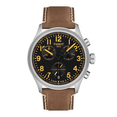 Tissot Men's Chrono Watch L 42 mm Black Leather Strap T1164171605201