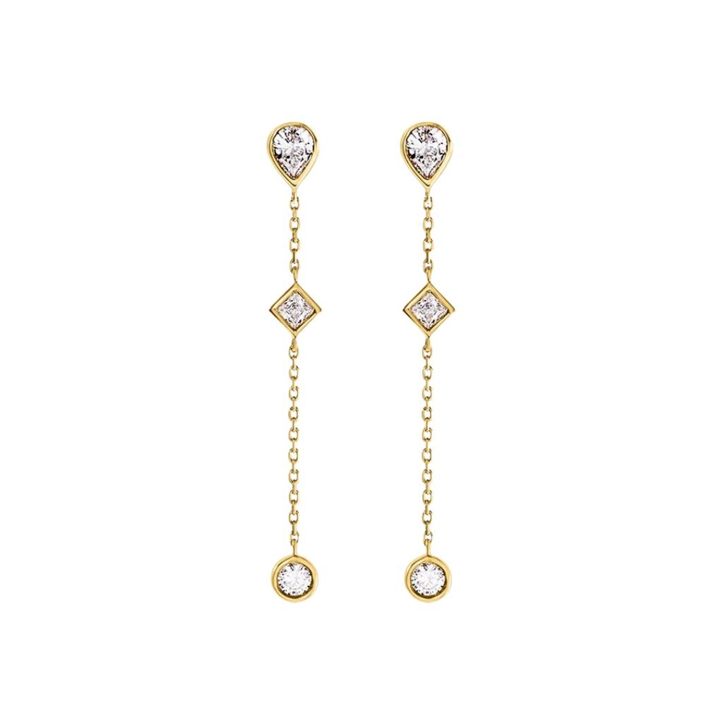 Orecchini Stroili Pendenti Claire Oro Giallo9 KT Cubic Zirconia 1437098