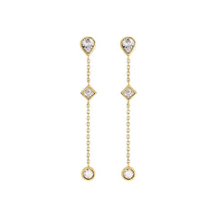 Orecchini Stroili Pendenti Claire Oro Giallo9 KT Cubic Zirconia 1437098