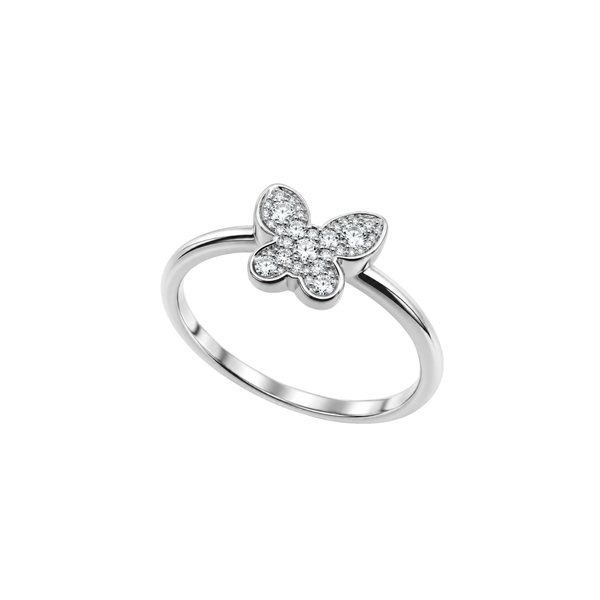 Anello Farfalla Mirco Visconti in Oro Bianco e Diamanti Z668/20