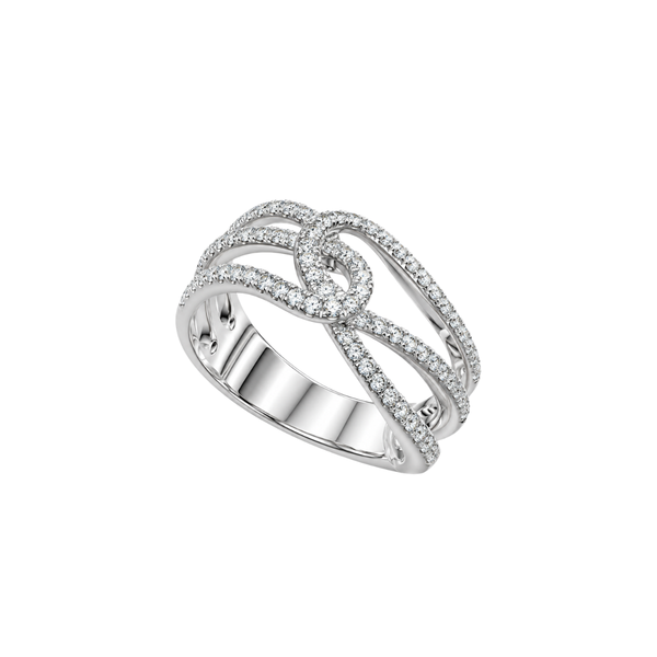 Anello Fascione Mirco Visconti in Oro Bianco e Diamanti CP558