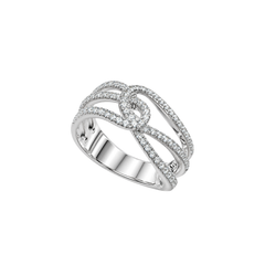 Anello Fascione Mirco Visconti in Oro Bianco e Diamanti CP558