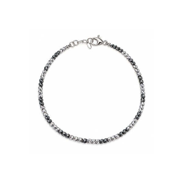 Bracciale Handmade Milleluci in Oro Bianco e Brunito 18 KT BRML07