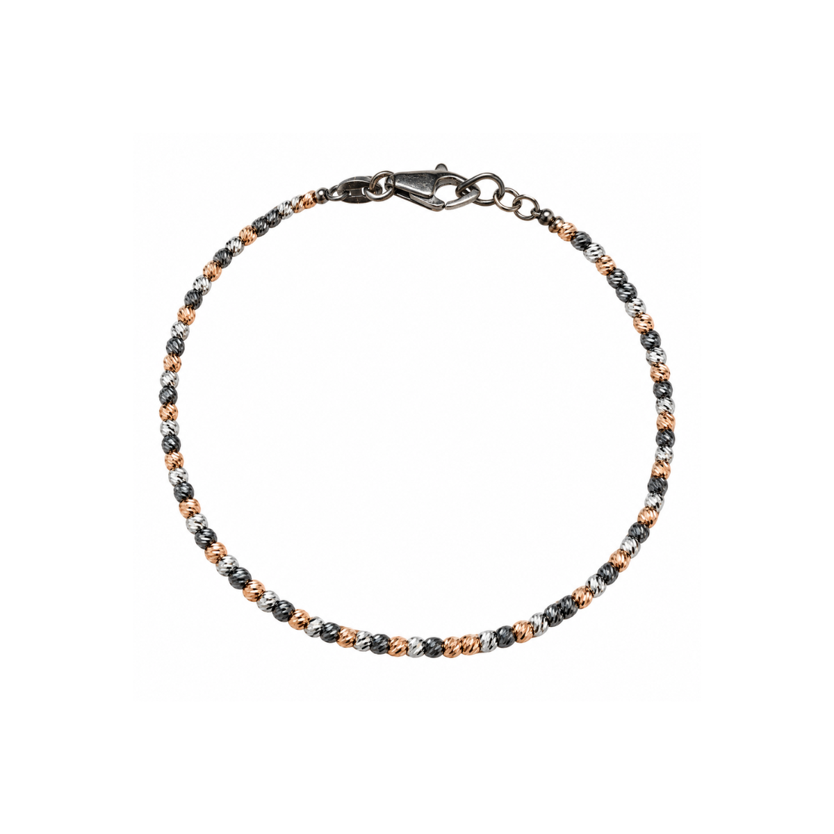 Bracciale Handmade Milleluci in Oro Bianco, Rosa e Brunito 18 KT BRML06