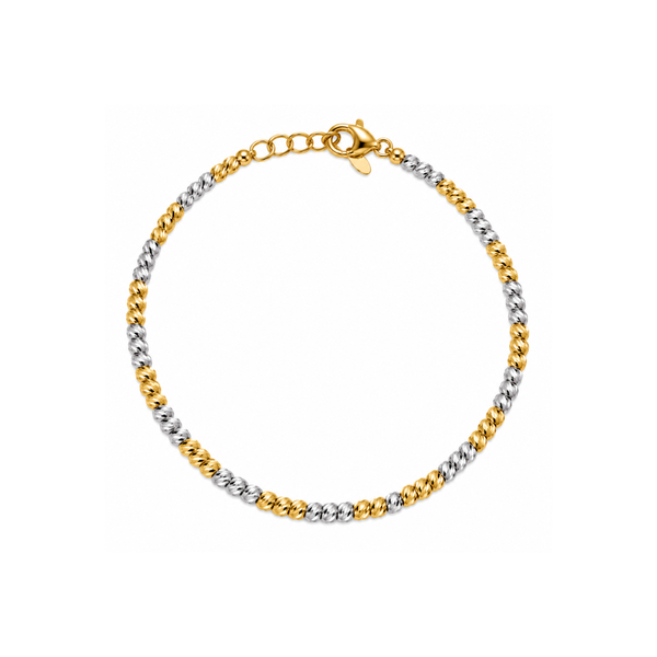 Bracciale Handmade Milleluci in Oro Bianco e Giallo 18 KT BRML08