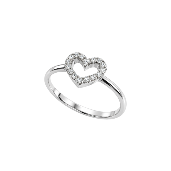 Anello Cuore Mirco Visconti in Oro Bianco con Diamanti Z579