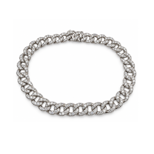 Pulsera Groumette de Davite&amp;Delucchi en oro blanco y diamantes