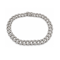 Pulsera Groumette de Davite&amp;Delucchi en oro blanco y diamantes