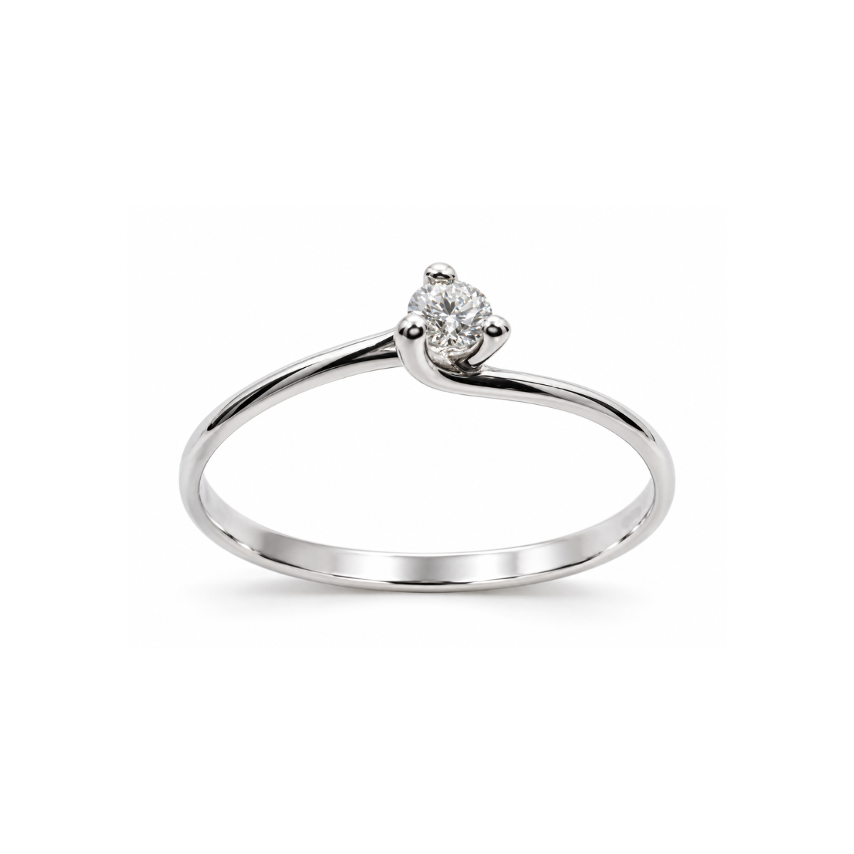 Bibigì 3-Prong Solitaire Ring with Central Diamond