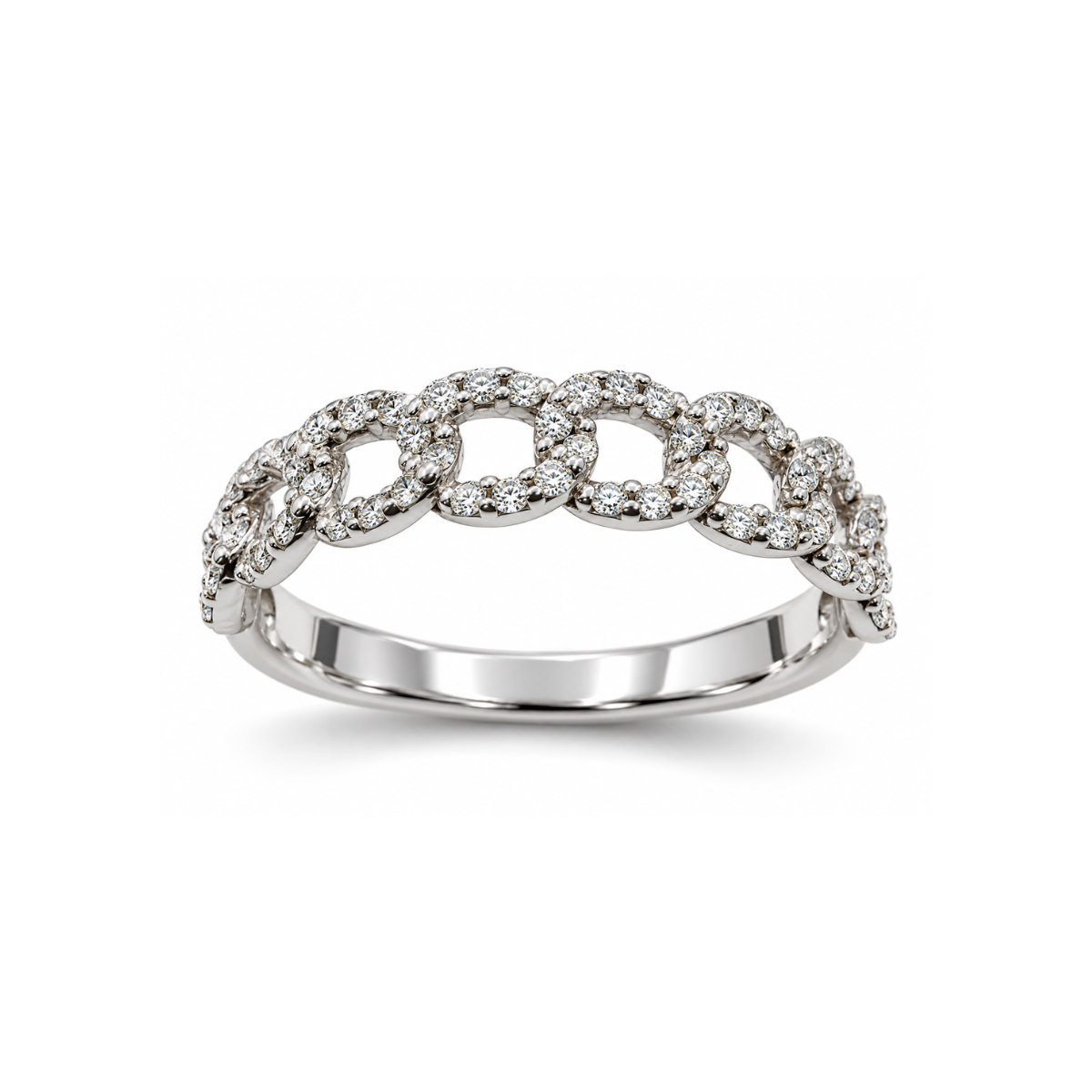 Davite&amp;Delucchi Groumette Ring in White Gold and Diamonds