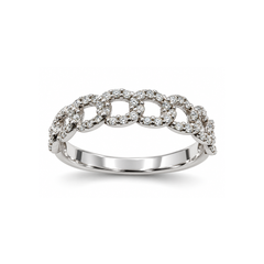Davite&amp;Delucchi Groumette Ring in White Gold and Diamonds