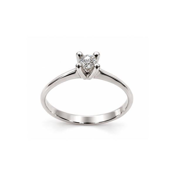 Anillo solitario Bibigì de 4 puntas con diamante central