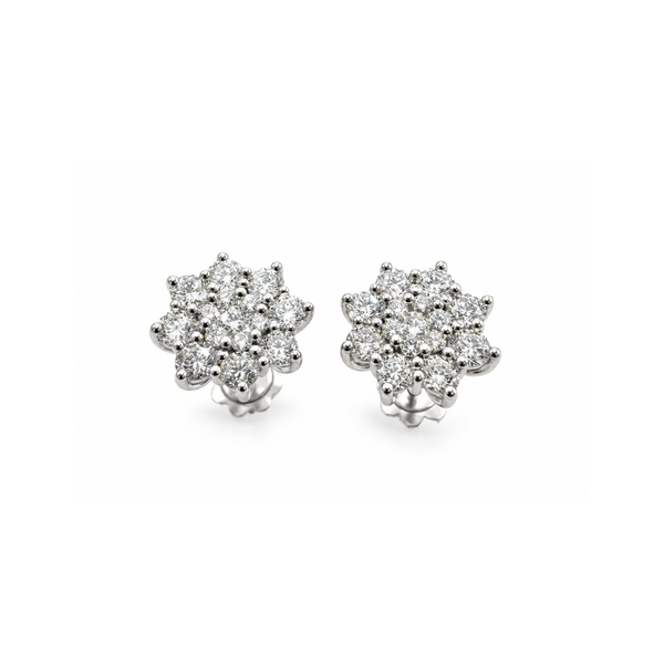 Magic Iannelli Handmade Earrings in White Gold with Diamonds