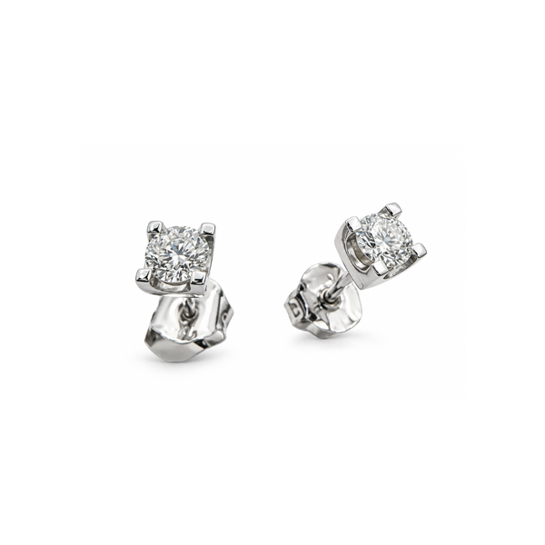 Pendientes Bibigì de oro blanco y punta de diamante de varios quilates