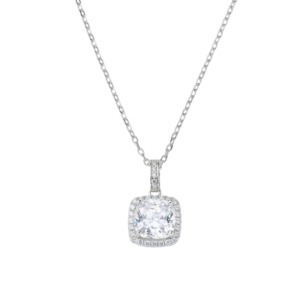 Collana Amen Lady Con Zircone Centrale Taglio Radiant e Zirconi Bianchi -