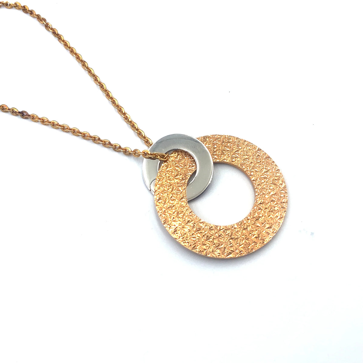 Collar de oro con doble círculo Rebecca R-Zero