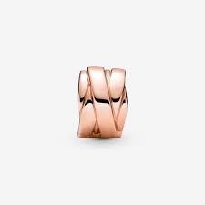 Pandora Clip Braided Ribbons Rose