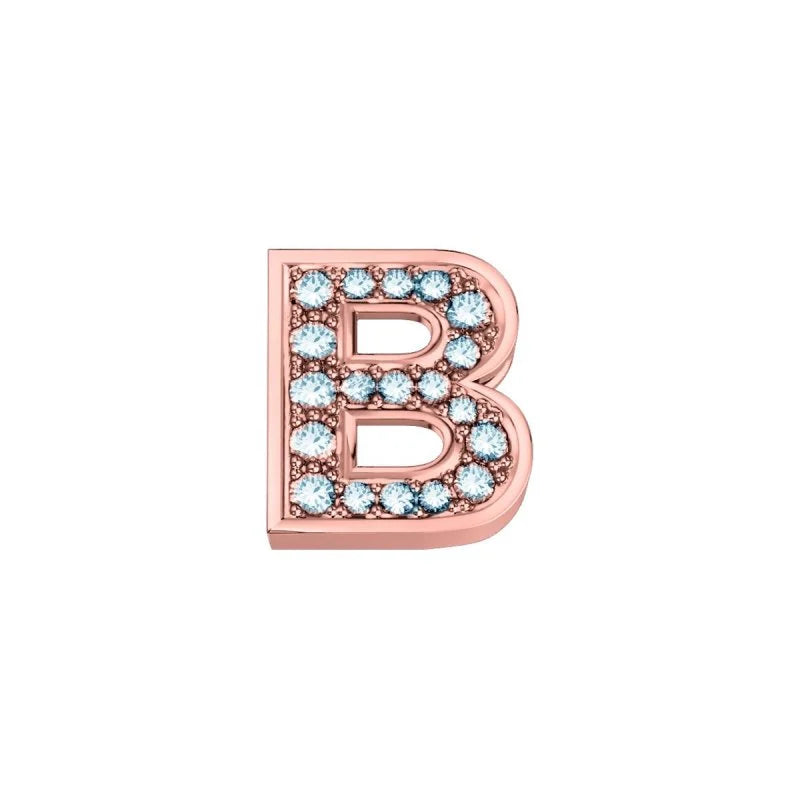 Charm Elements Lettera B in Oro Rosa e Diamanti 0,02 ct DCHF9143B.003