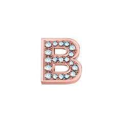 Charm Elements Lettera B in Oro Rosa e Diamanti 0,02 ct DCHF9143B.003