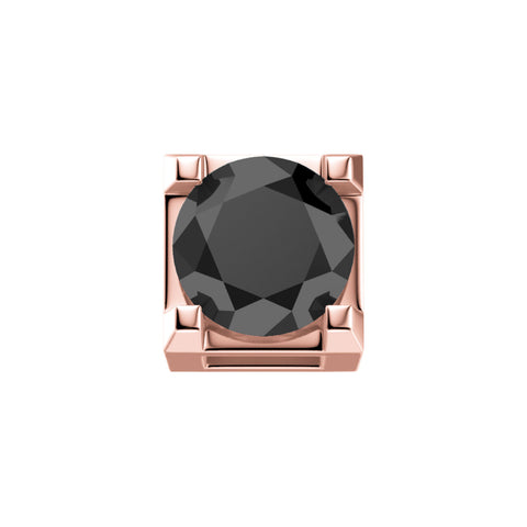 Elements Griffe in Oro Rosa e Diamante Nero 0,05 ct