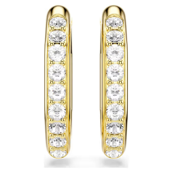 Orecchini Swarovski a Cerchio Dextera Ottagonali Placcati Oro Giallo 5724584