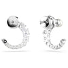 Swarovski Crystal and Pearl Earrings in White Rhodium from the Matrix Collection